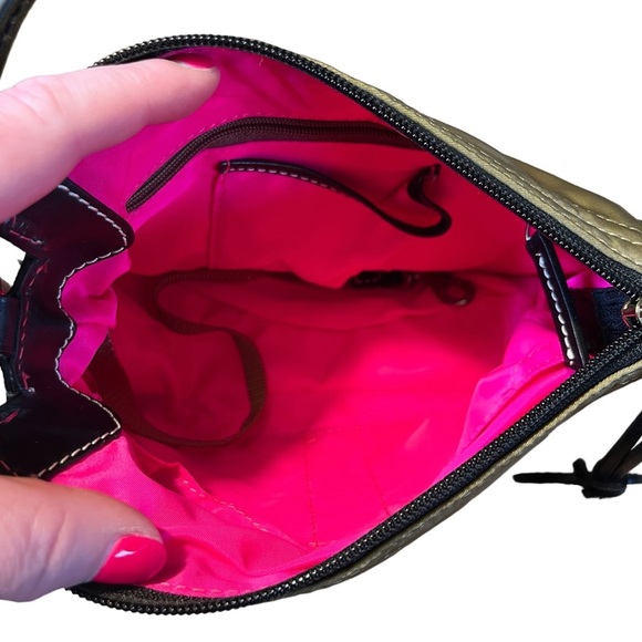 *EUC* Vintage Dooney & Bourke Authentic 1975 Khaki Handbag with Pink Interior - Picture 4 of 6